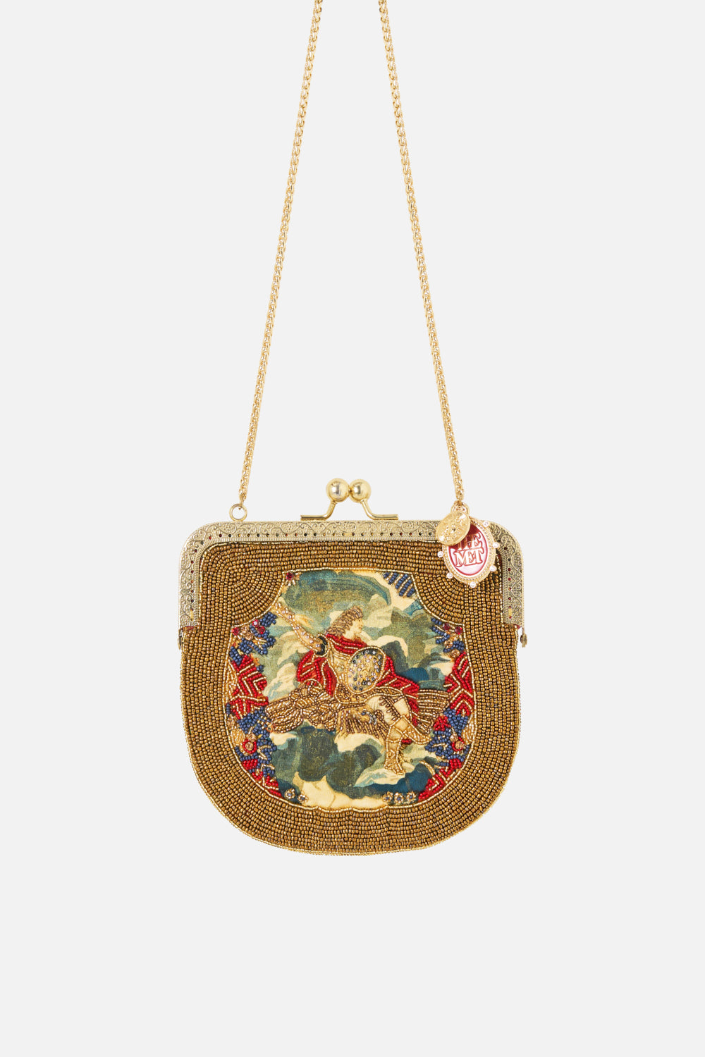 SILK POUCH WITH METAL FRAME CLOSURE MEET ME AT THE MET