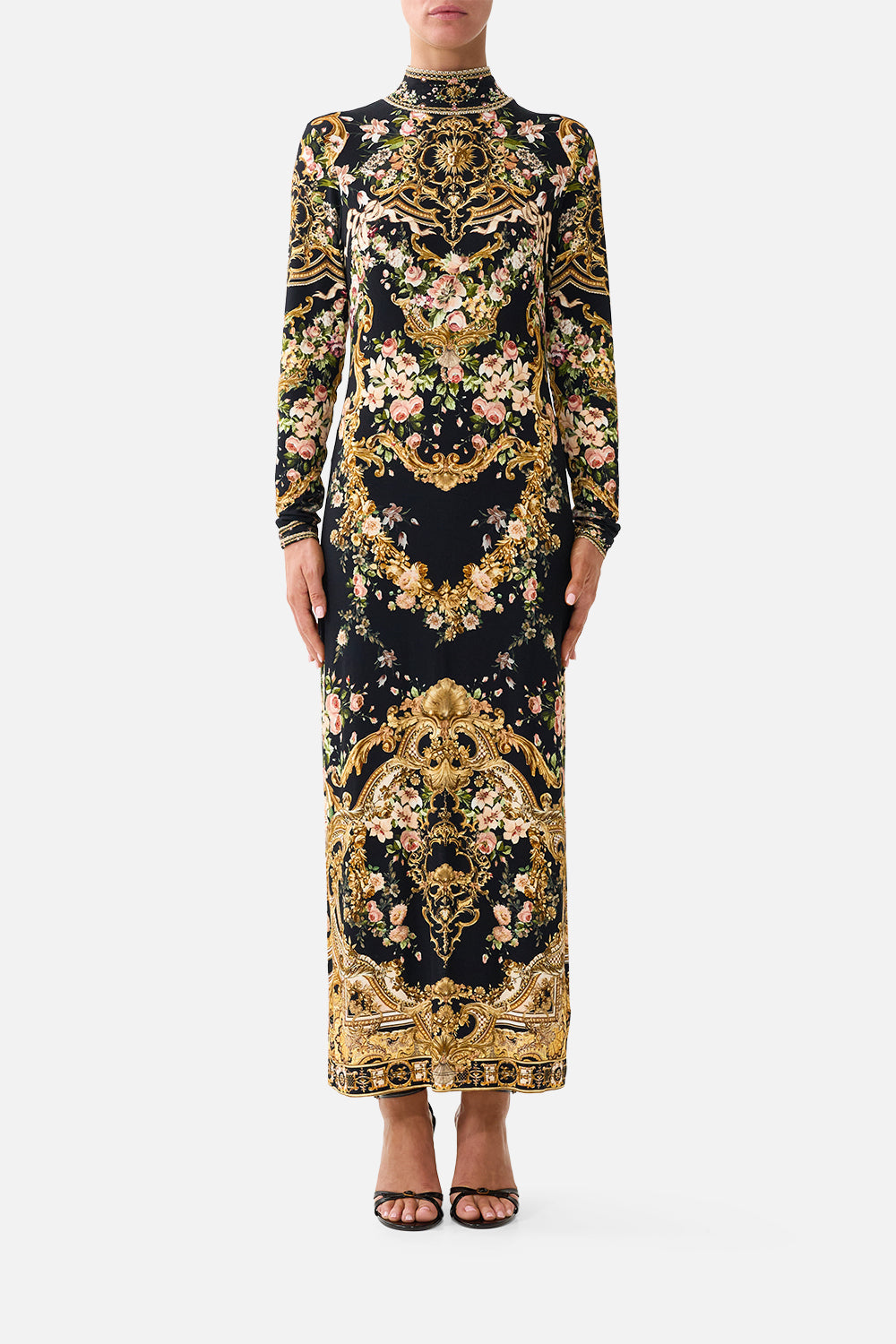 TURTLE NECK JERSEY DRESS VERSAILLES OR DIE