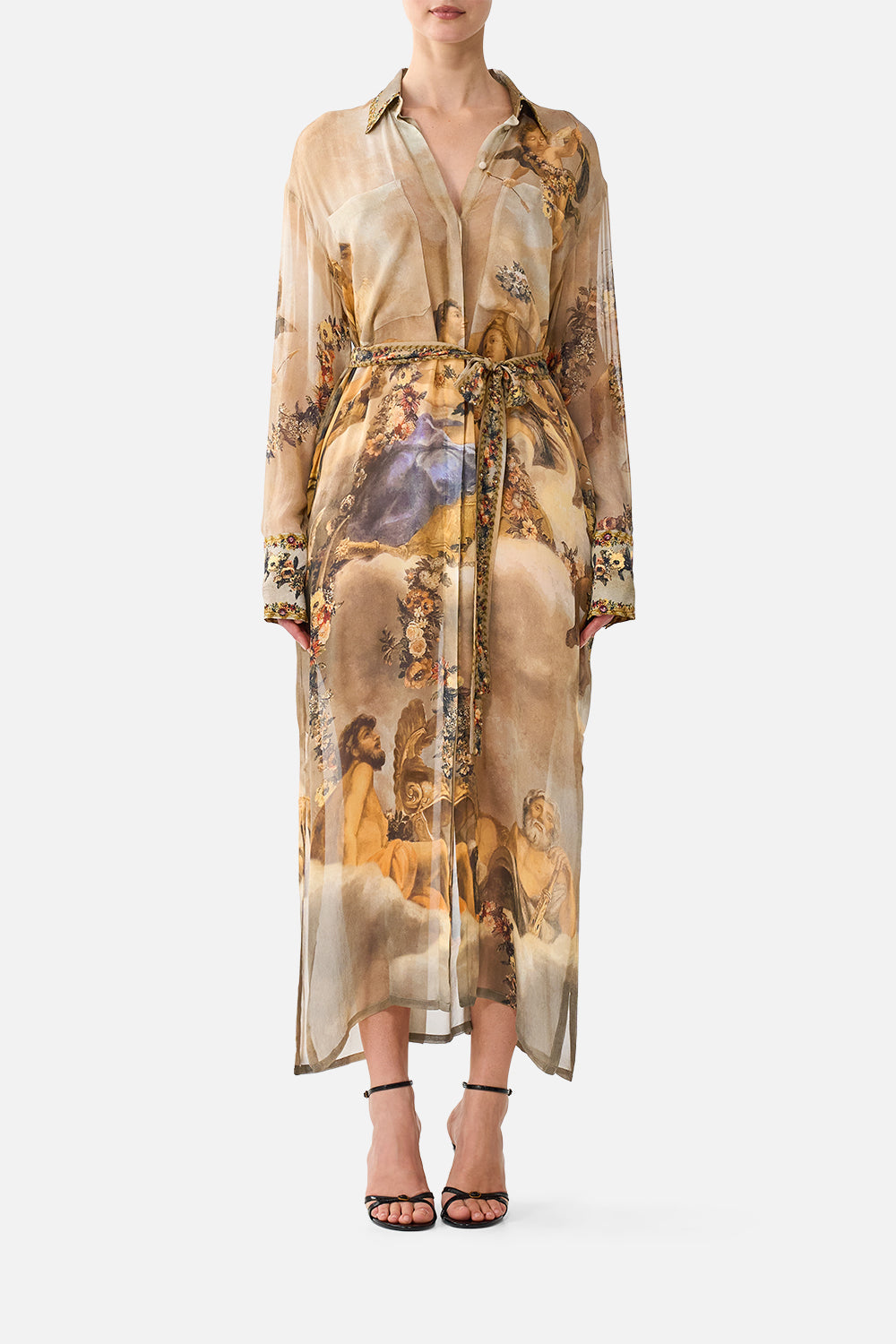 BUTTON FRONT LONG DRESS QUEEN OF BOHEMIA