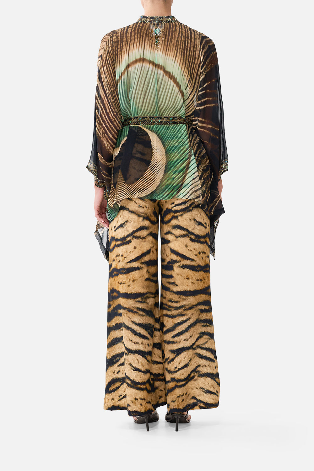 BUTTON THROUGH SCARF BLOUSE A WINK TO THE WILD