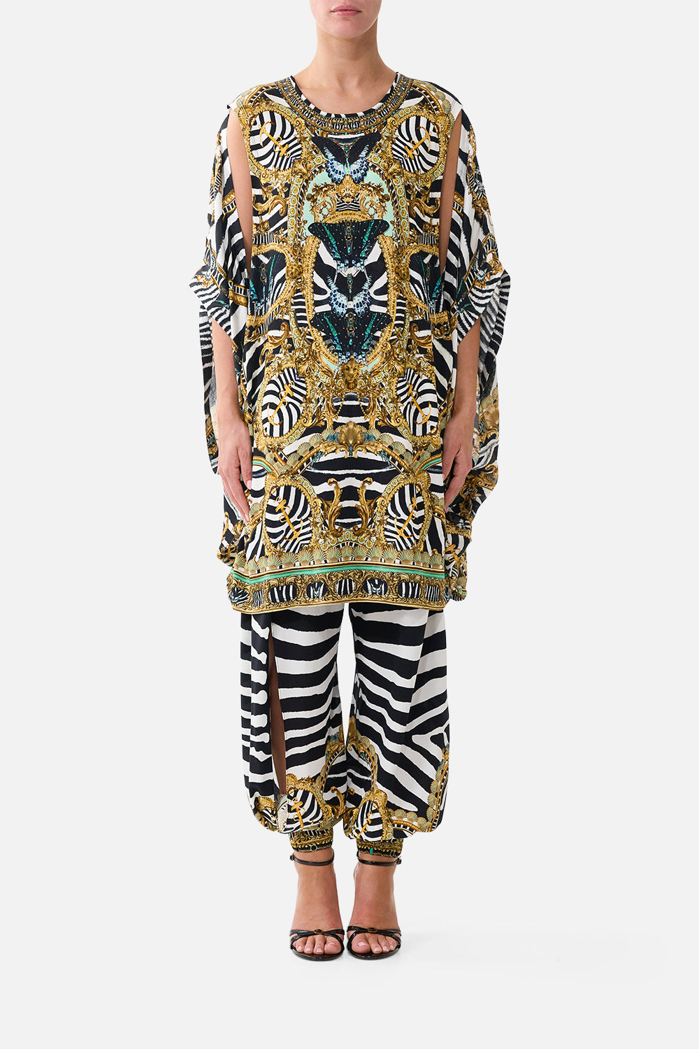 DRAPED SPLIT SLEEVE TOP ZIG ZAG ZOO