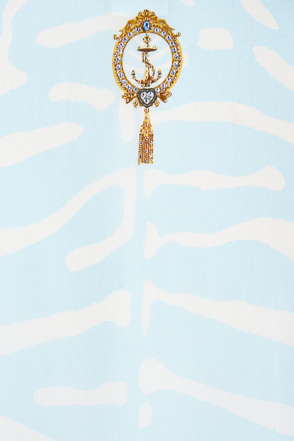 The Short Lace Up Kaftan in print Spirit Of Stripes