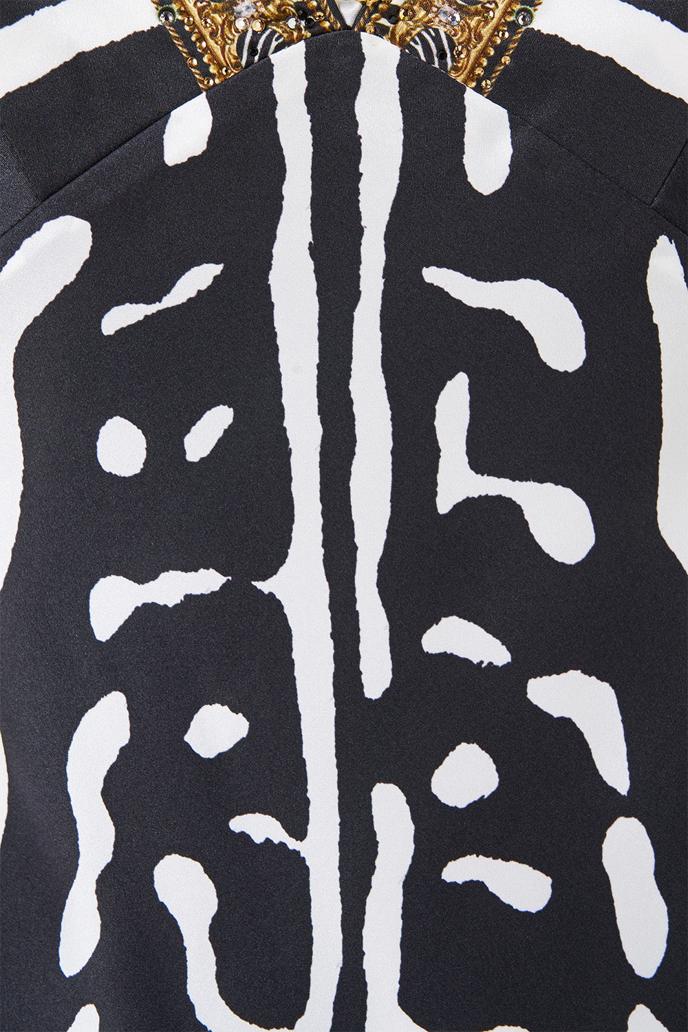 The Chain Detail Slip Dress in print Zig Zag Zoo