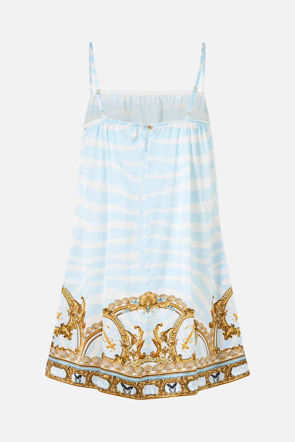 The Square Neck Short Slip Dress in print Spirit Of Stripes