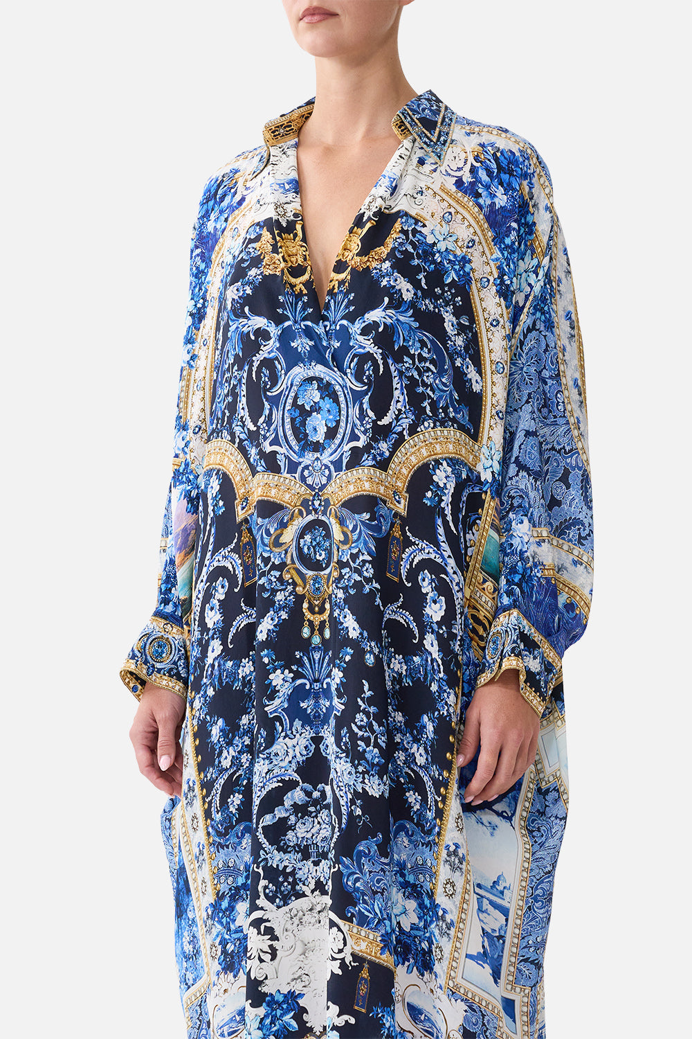 The Sweet Sacre Bleu Wing Collar Kaftan