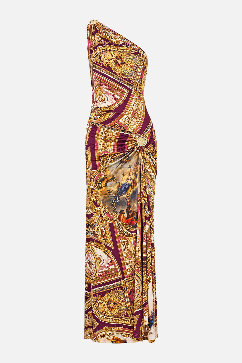 ONE SHOULDER ASYMMETRIC RUCHED DRESS QUEEN OF BOHEMIA