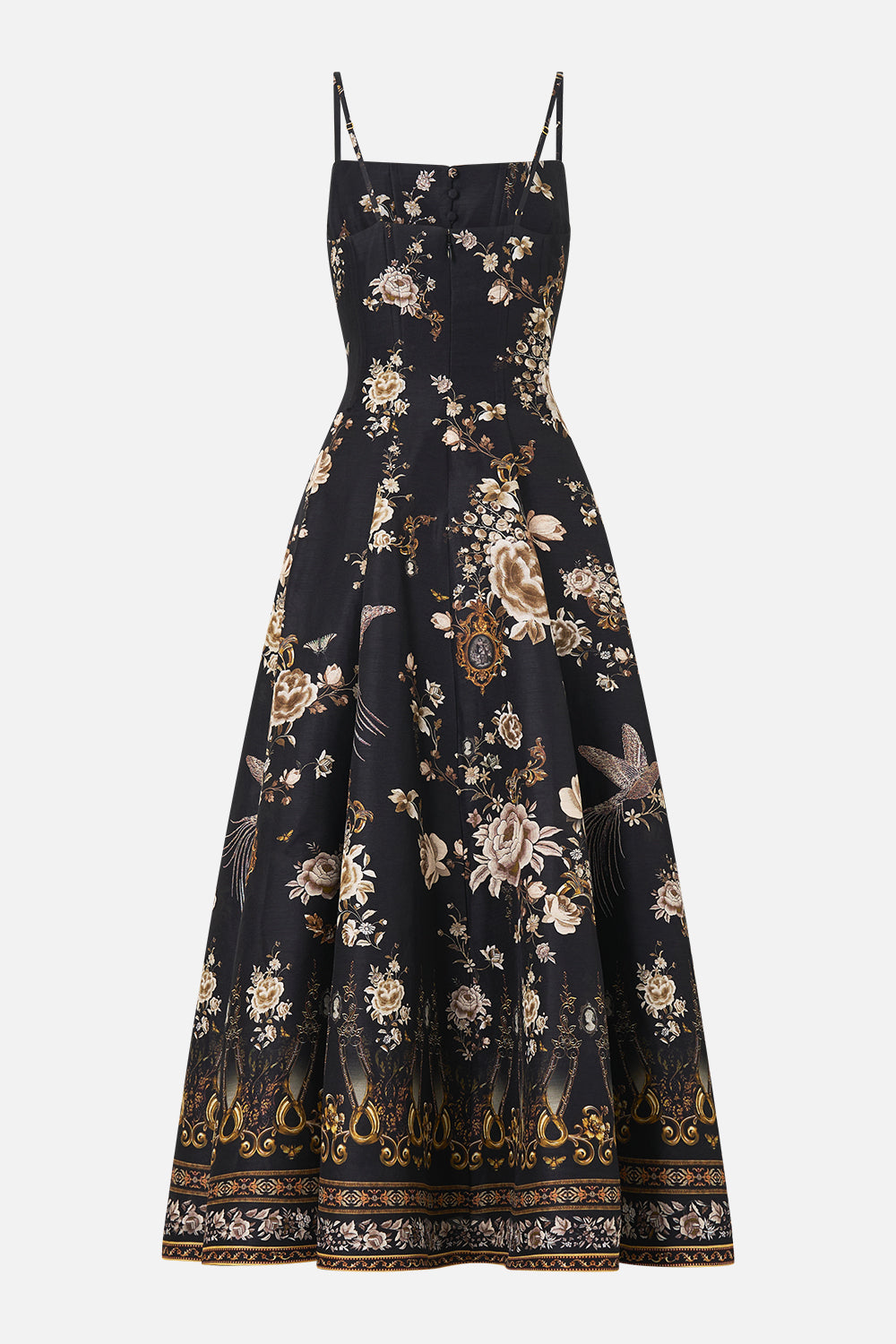 CORSET DRESS WITH LONG FLARED SKIRT FLAMENCO FOLKLORE