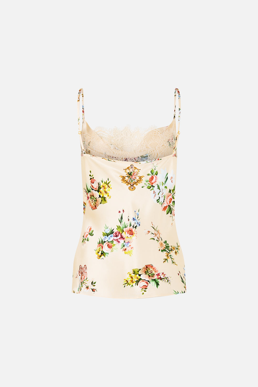 COWL NECK CAMI WITH LACE A CERTAIN JE NE SAIS QUOI