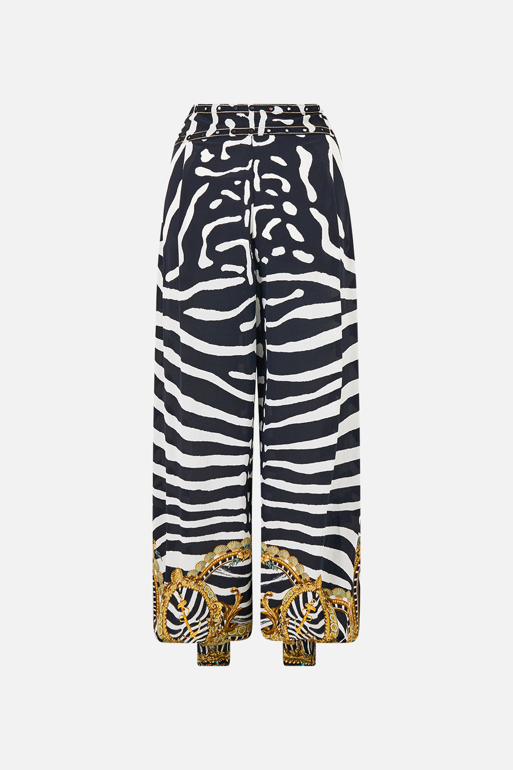The Asymmetrical Belted Pant in print Zig Zag Zoo