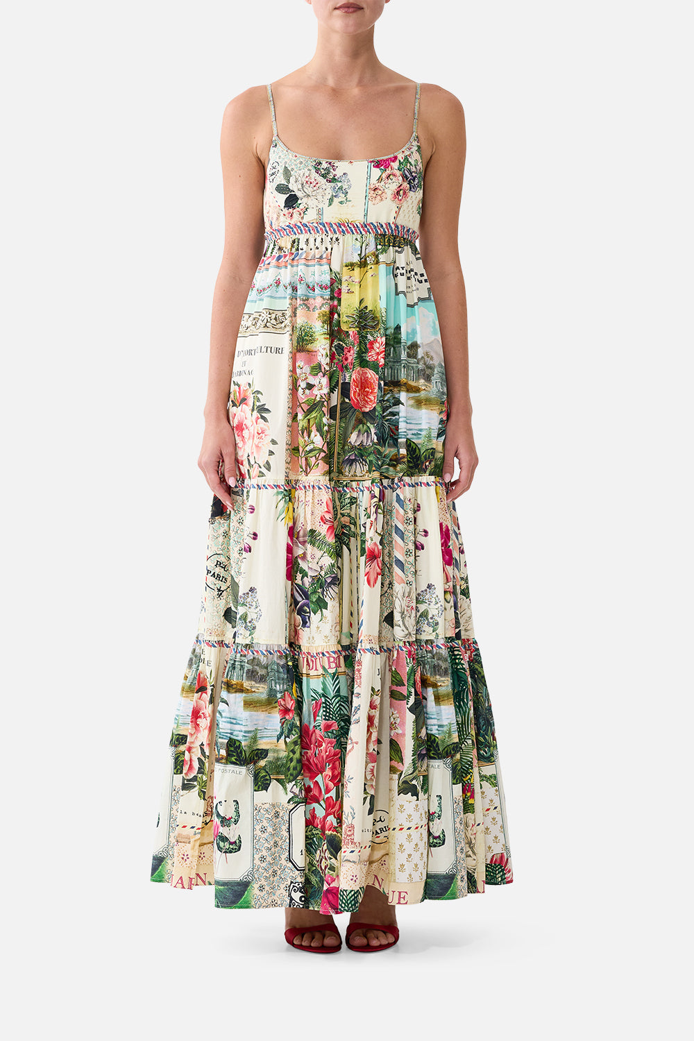 LONG DRESS WITH JERSEY BODICE LA BELLE BOTANIQUE