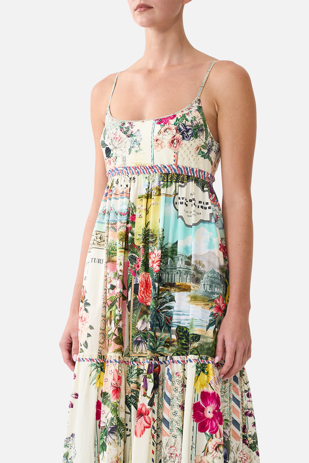 LONG DRESS WITH JERSEY BODICE LA BELLE BOTANIQUE