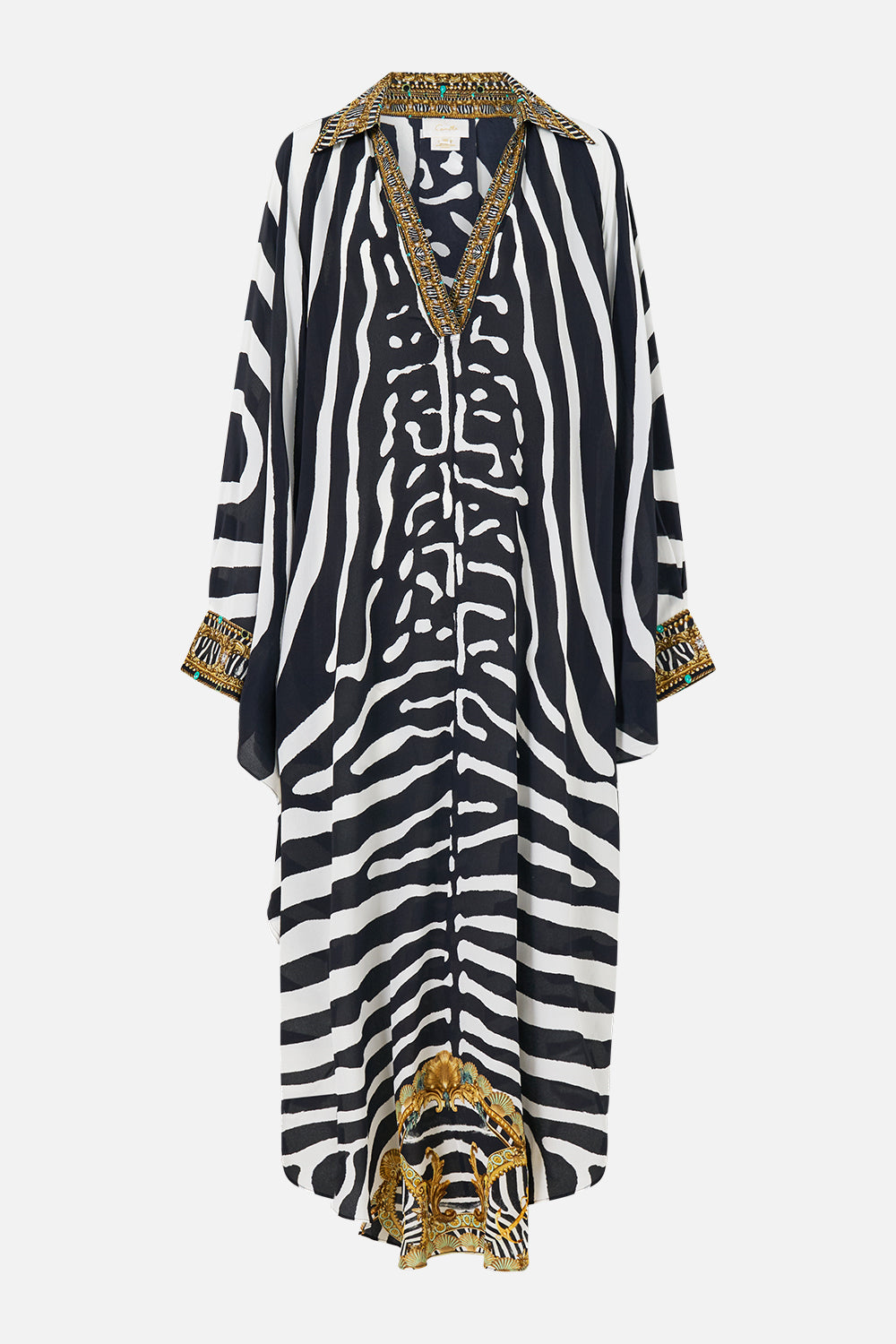 LONG KAFTAN WITH BUTTON CUFF ZIG ZAG ZOO