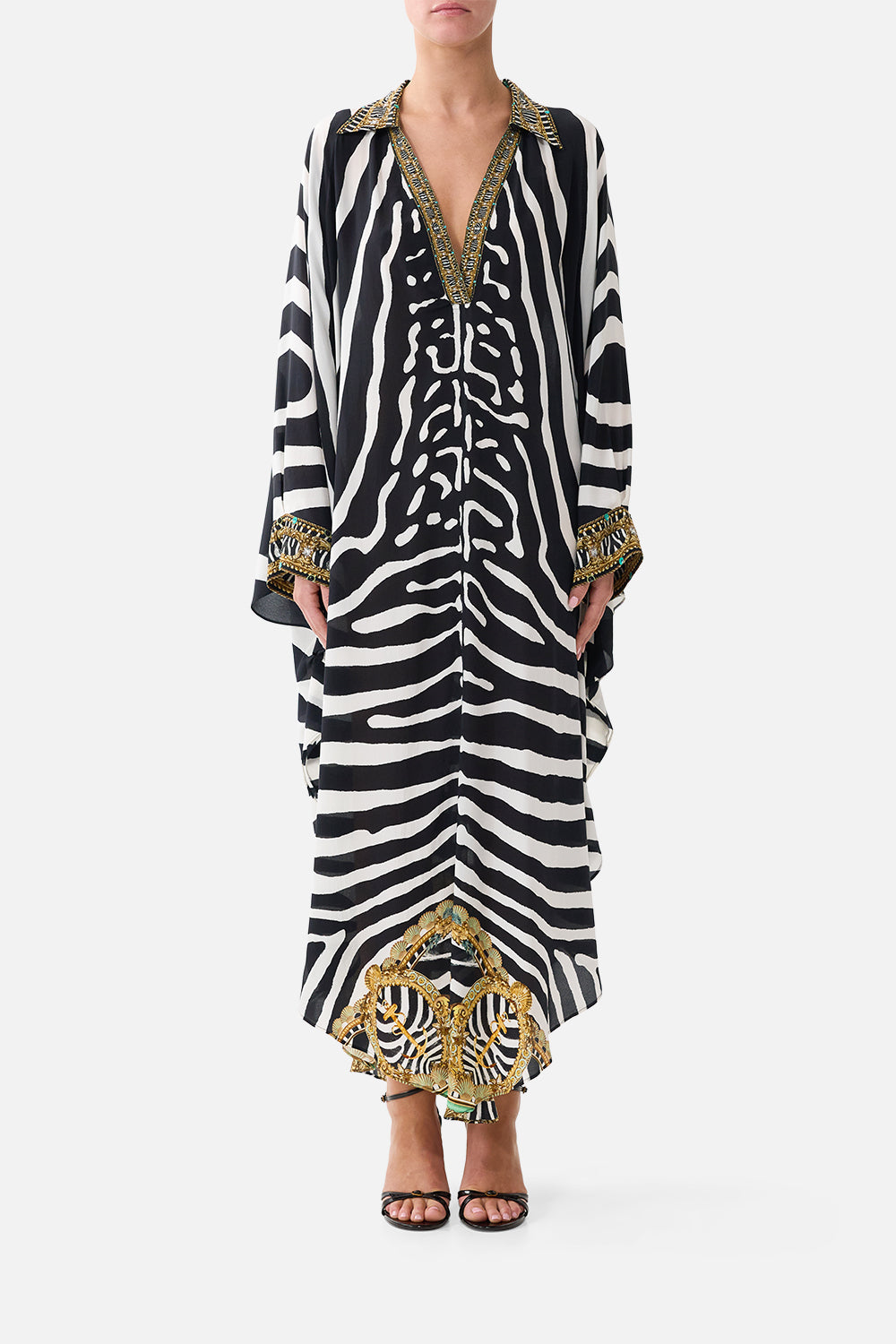 LONG KAFTAN WITH BUTTON CUFF ZIG ZAG ZOO