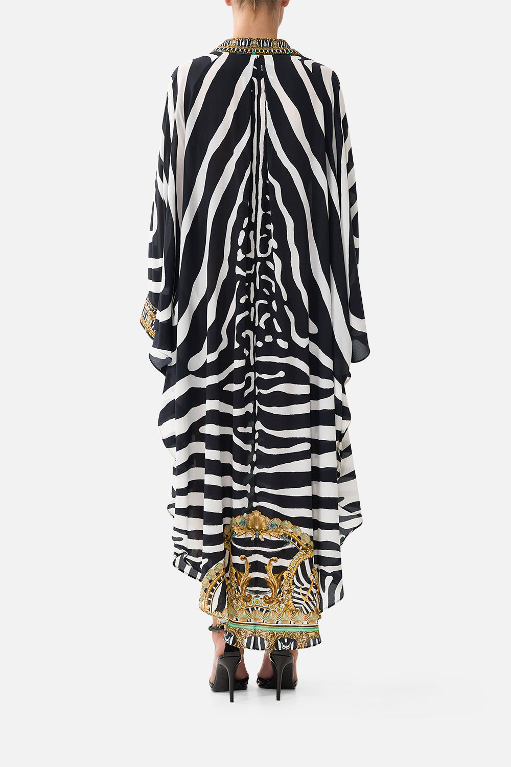 LONG KAFTAN WITH BUTTON CUFF ZIG ZAG ZOO