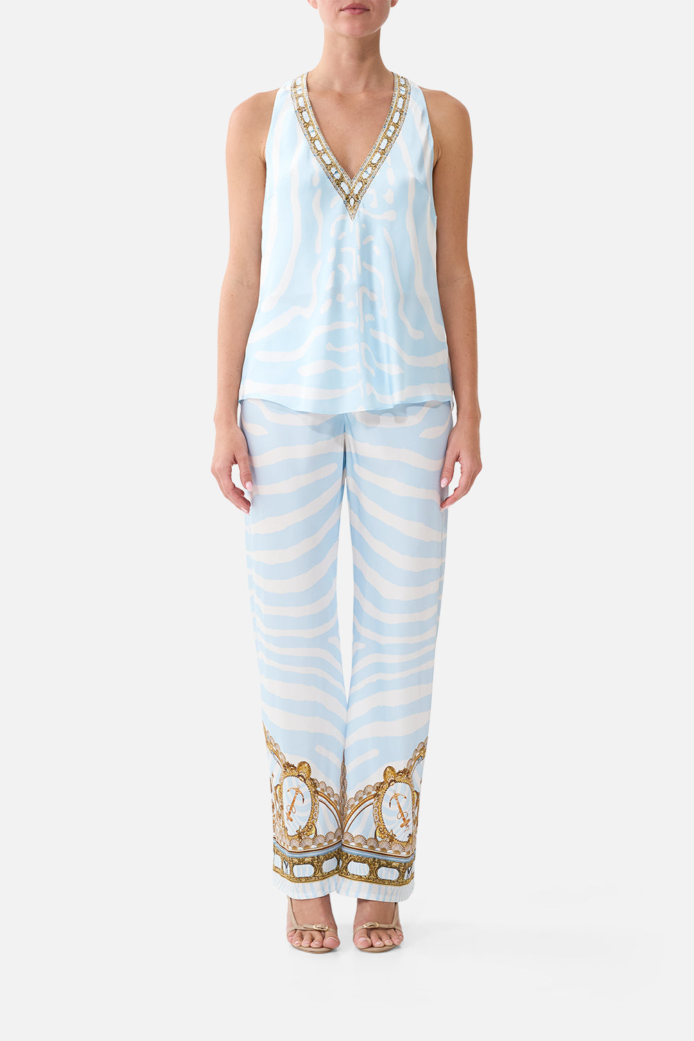 The Bias Cut Drawstring Pant in print Spirit Of Stripes
