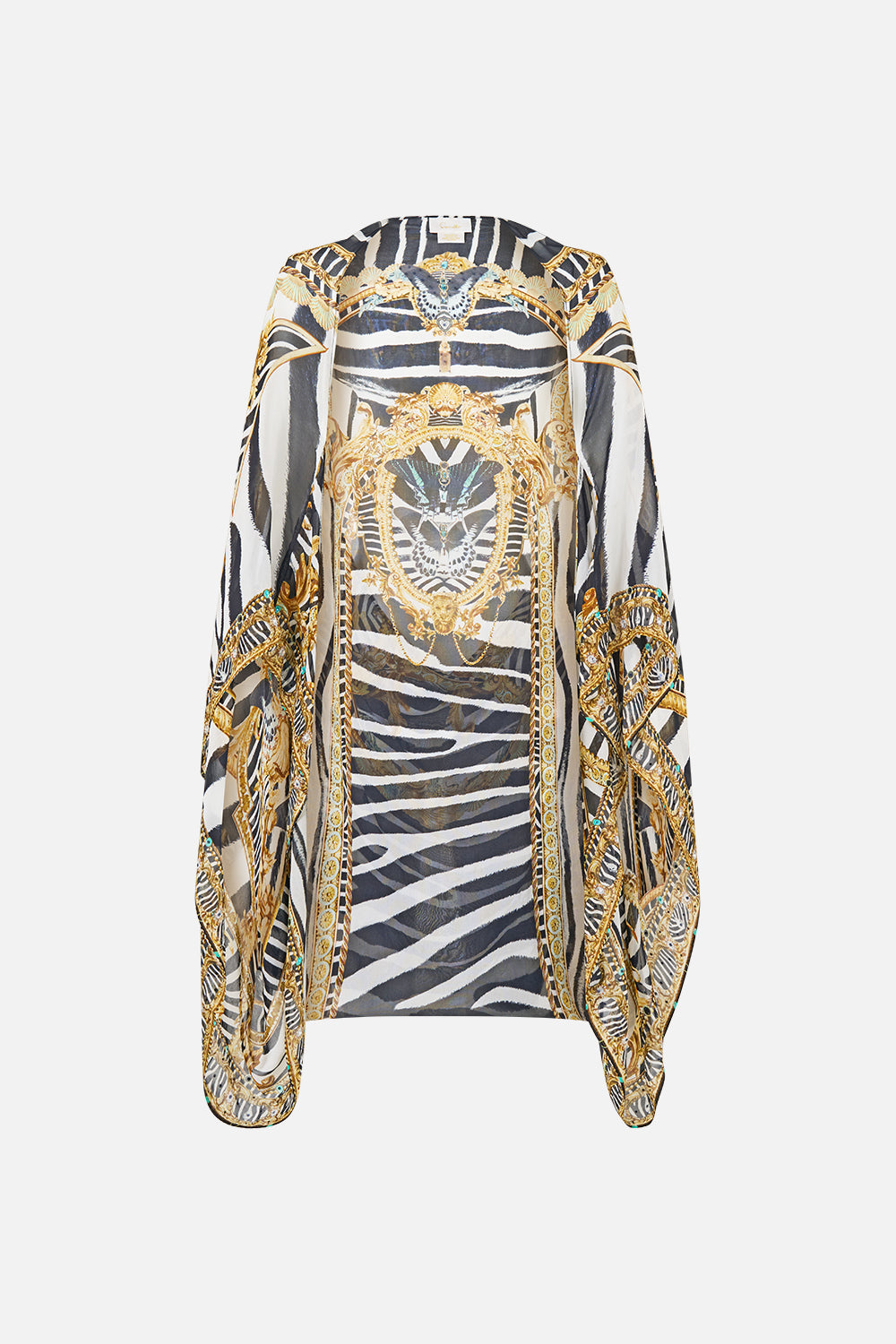 SILK CHIFFON SHRUG ZIG ZAG ZOO