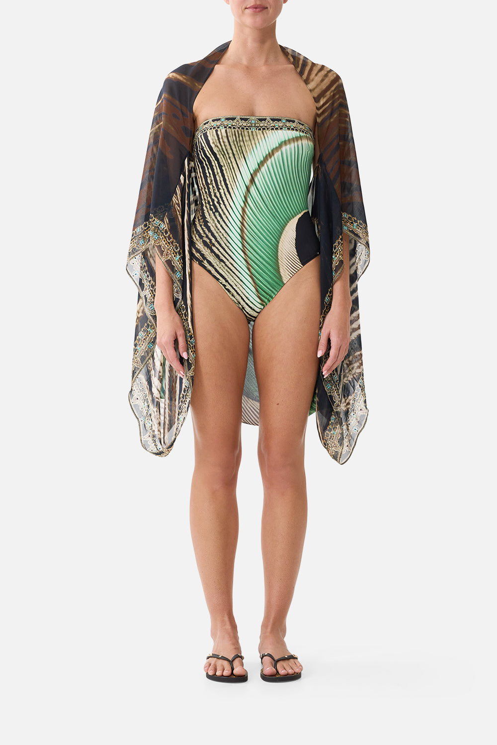 The Silk Chiffon Shrug in print A Wink To The Wild