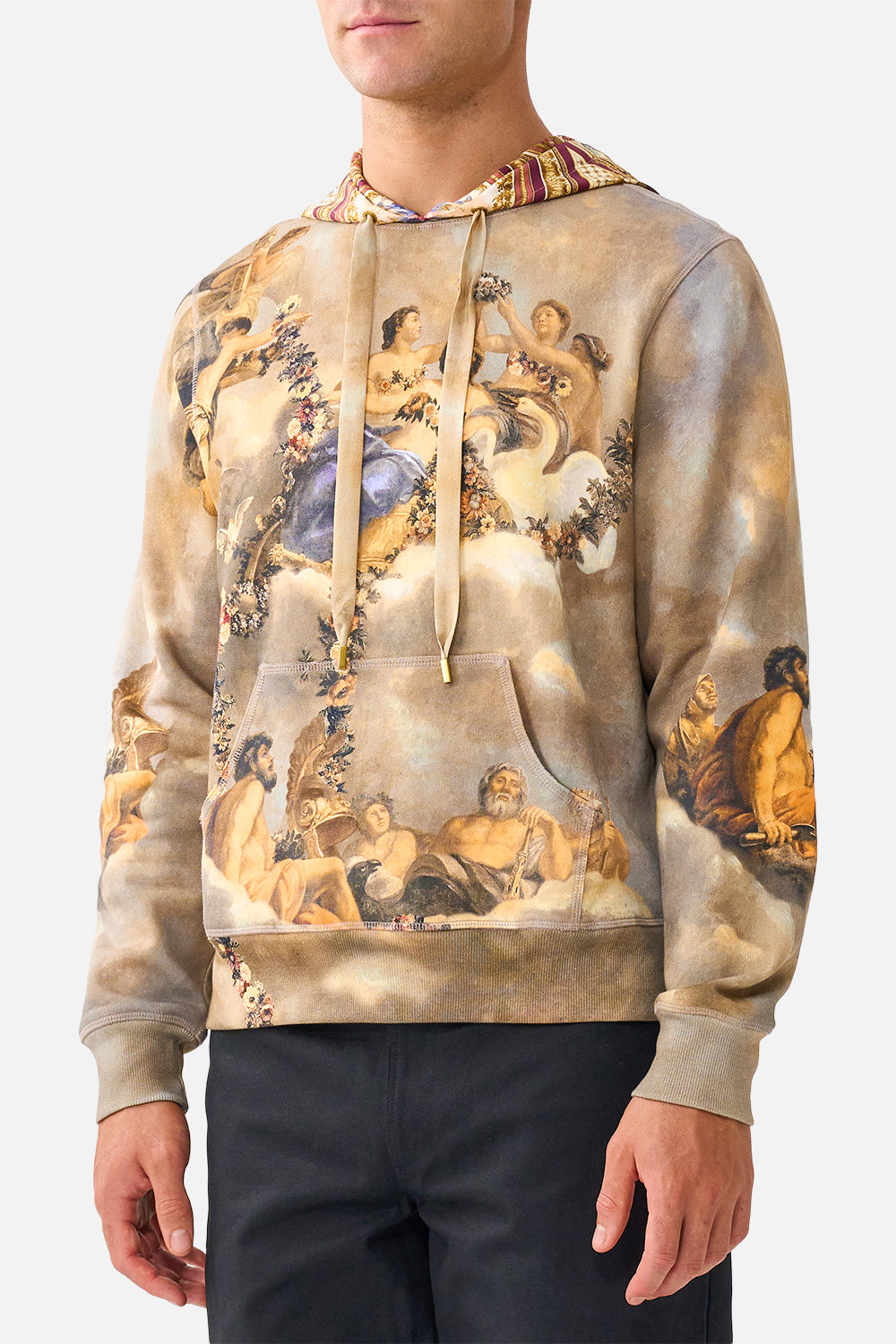 CONTRAST HOODED SWEATSHIRT QUEEN OF BOHEMIA