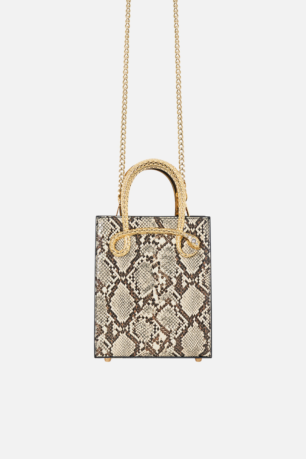 The CAMILLA Mini North South Tote in Print Animalia Heirlooms. Ghost View Back