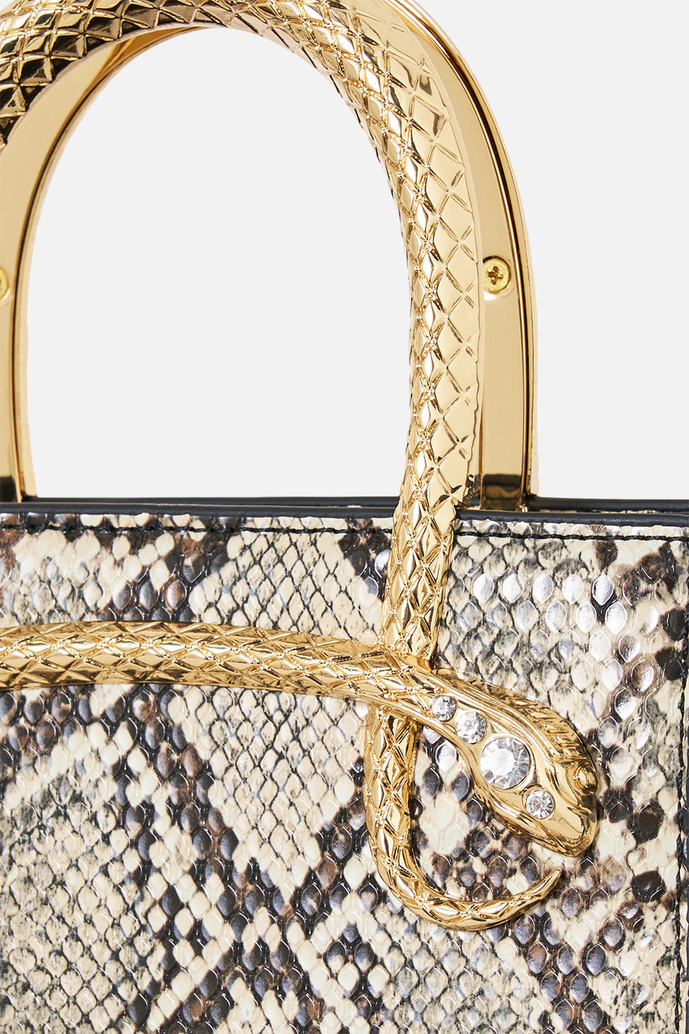 The CAMILLA Mini North South Tote in Print Animalia Heirlooms. Ghost View