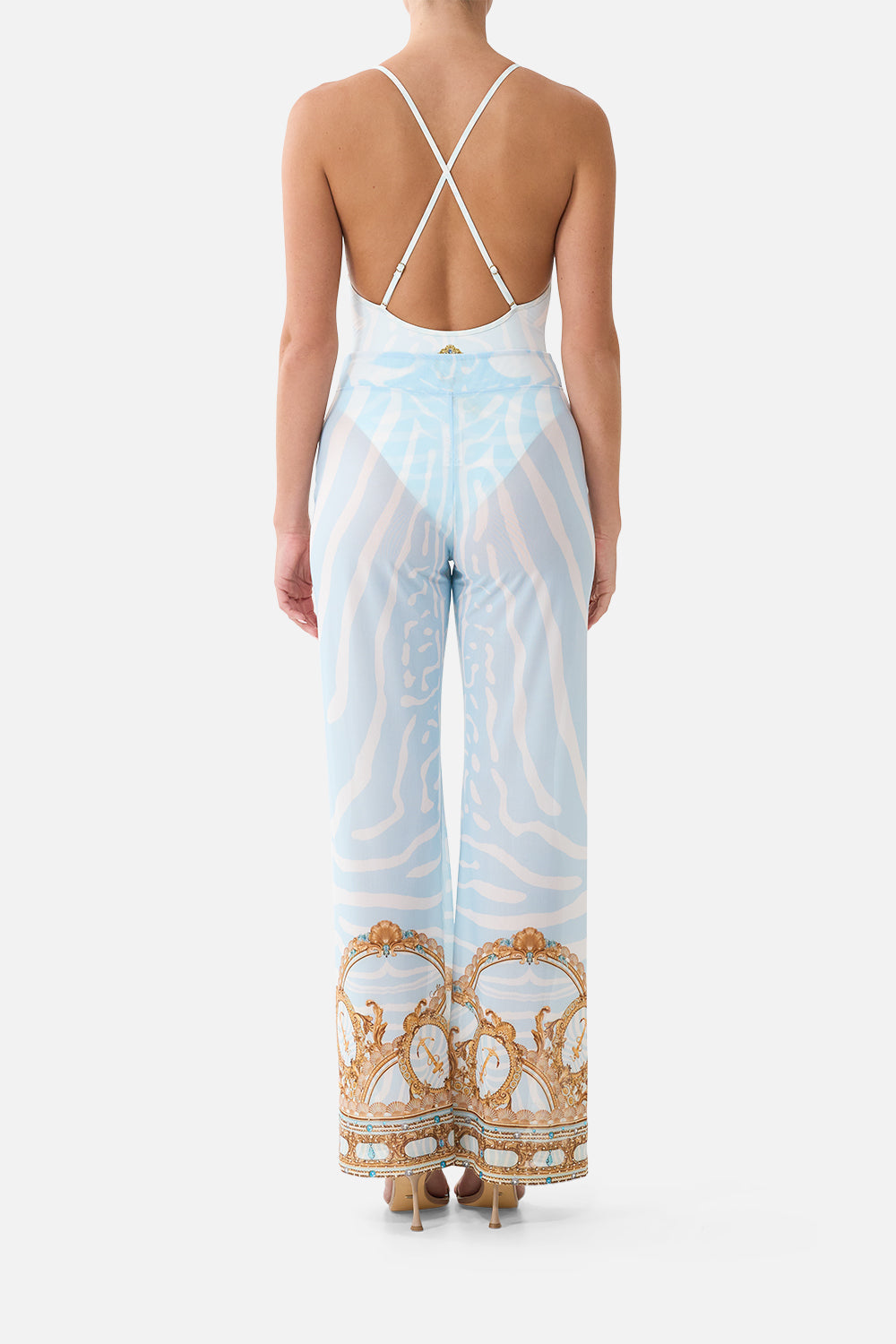 The Mesh Straight Leg Beach Pant in print Spirit Of Stripes