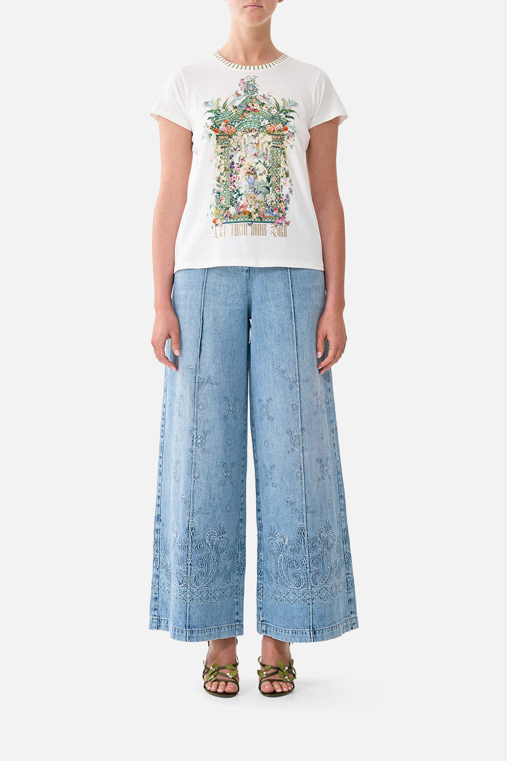 The CAMILLA SLIM FIT ROUND NECK T-SHIRT ART FOR THE EMPRESSART FOR THE EMPRESS