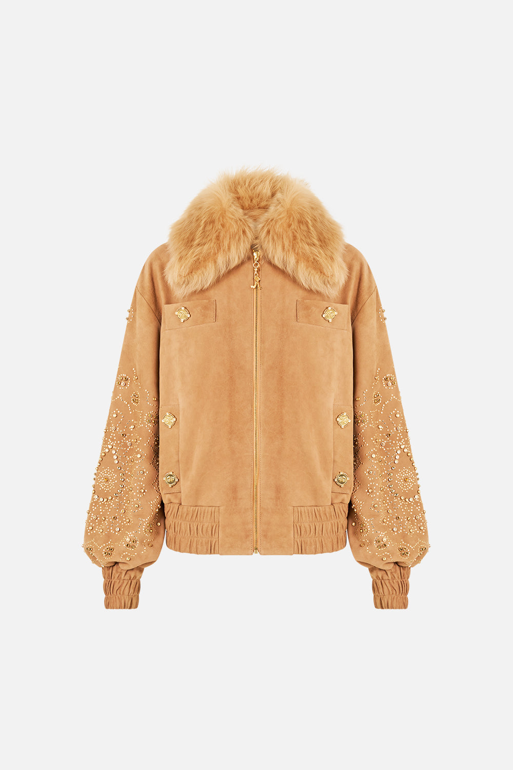 LEATHER BOMBER WITH POCKET DETAILS A MEETING OF MASTERPIECES