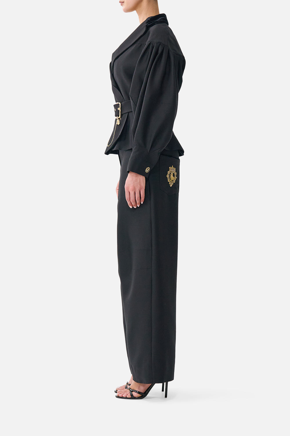 The CAMILLA RELAXED TROUSER WITH BACK YOKE LEOPARD LIBERTINE