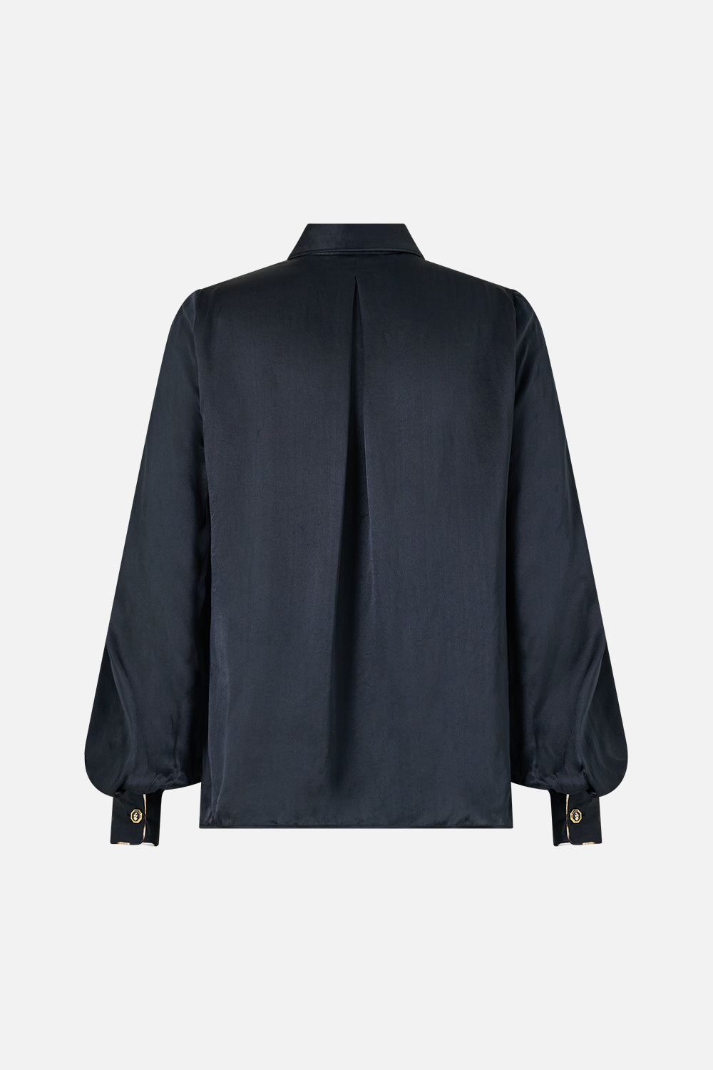The CAMILLA COLLARED SHIRT WITH FRILL NECK DETAIL LEOPARD LIBERTINE