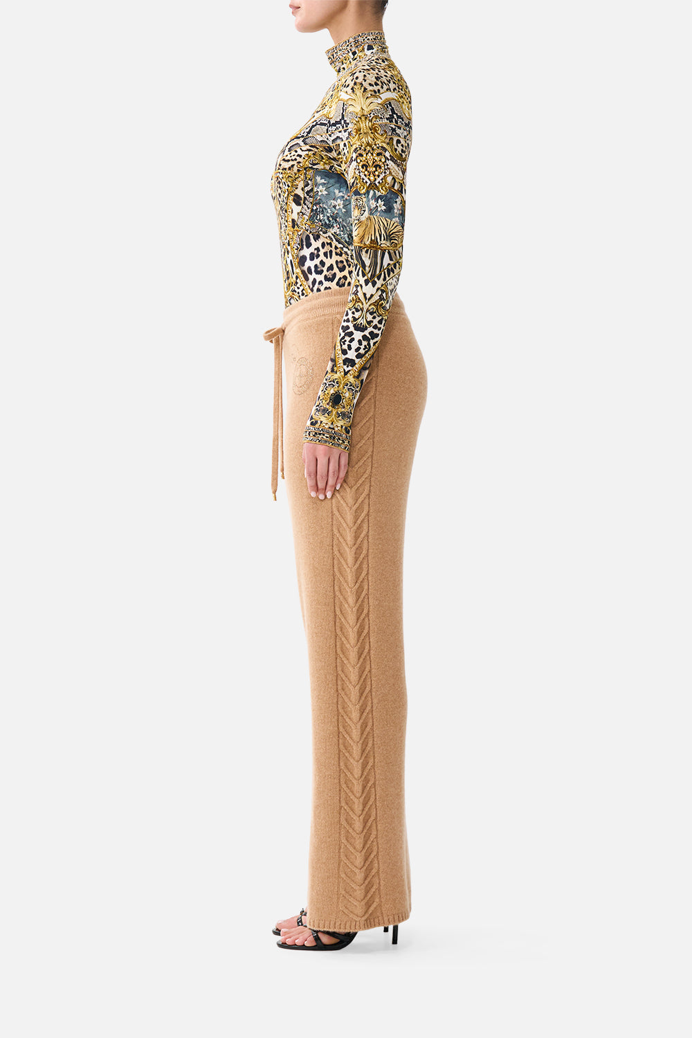 The CAMILLA Jersey Turtleneck Leopard Libertine in our Leopard Libertine print.