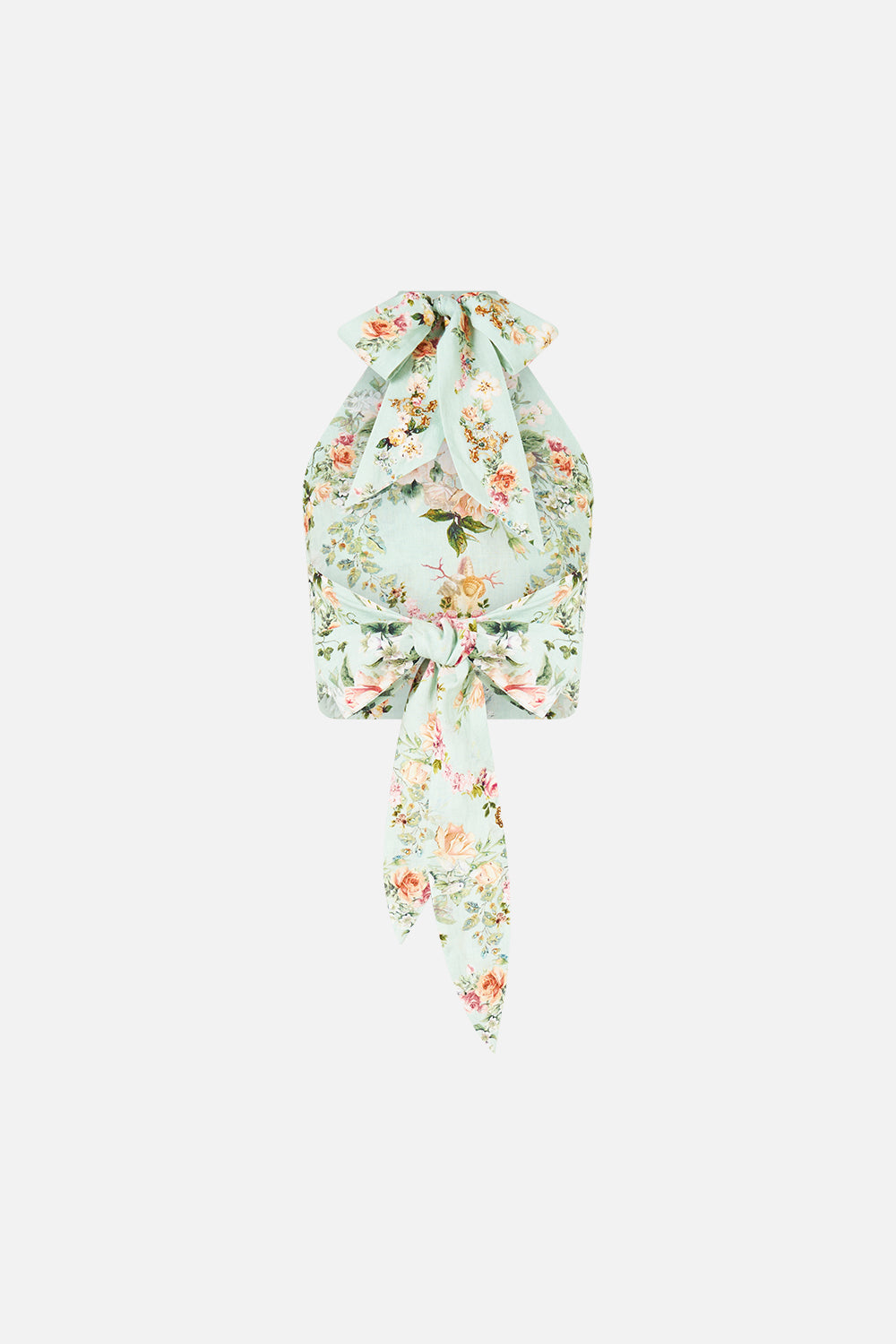 TOP ATADO AL CUELLO REVERSIBLE WILDFLOWER WUNDERLAND