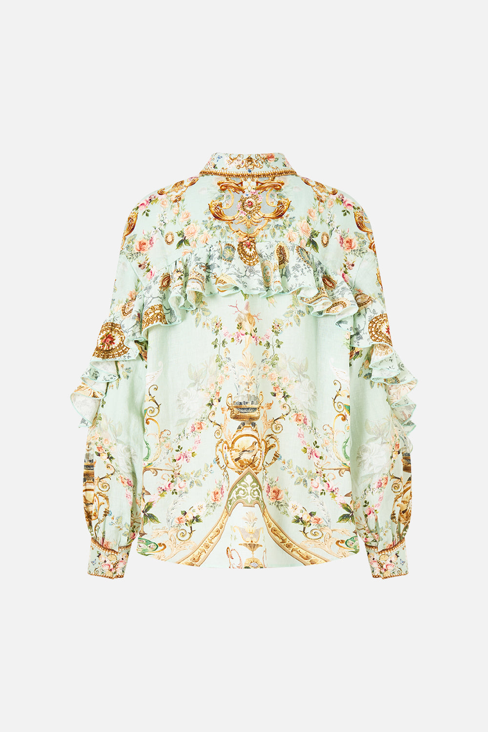 CAMISA CON BOTONES Y VOLANTES WILDFLOWER WUNDERLAND