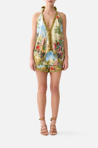 designer dress shorts S Rodeo Drive Print Red Dressy Elevate your summer style with these chic and versatile shorts adorned with eye Women's Mini Designer Dresses |