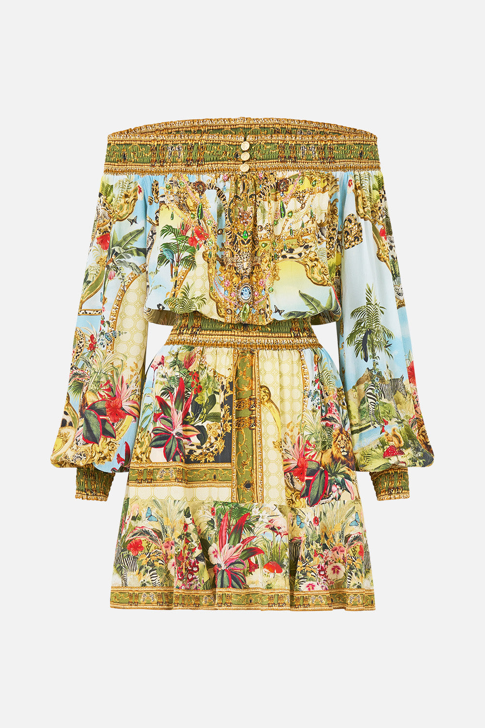 OFF SHOULDER SHORT DRESS WANDERLUST EMPIRE