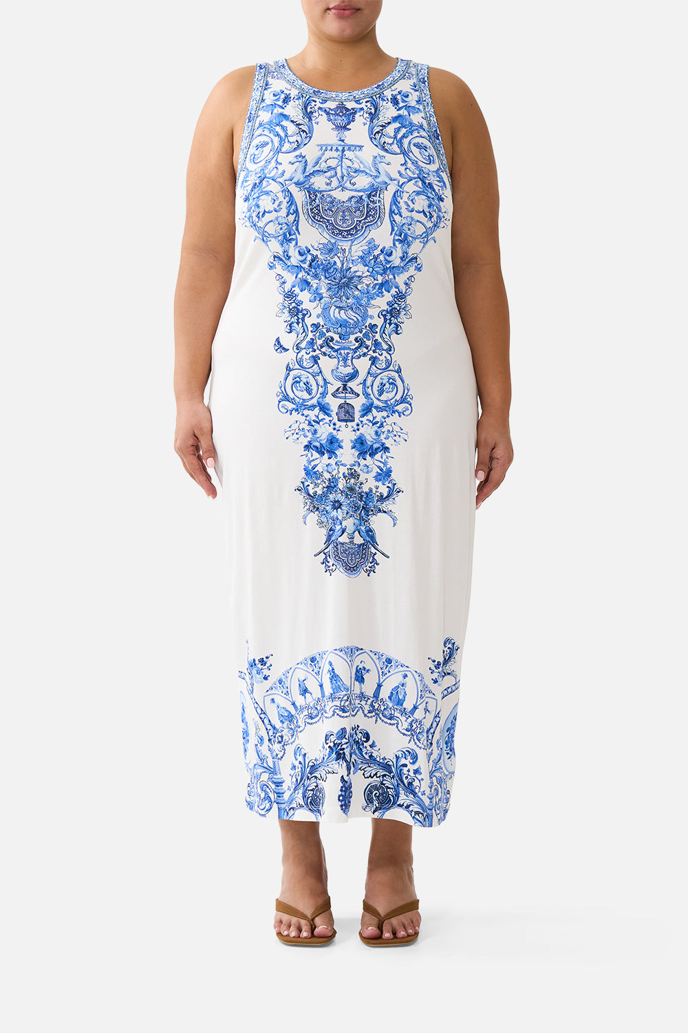 JERSEY TANK DRESS CERAMIC PANORAMIC