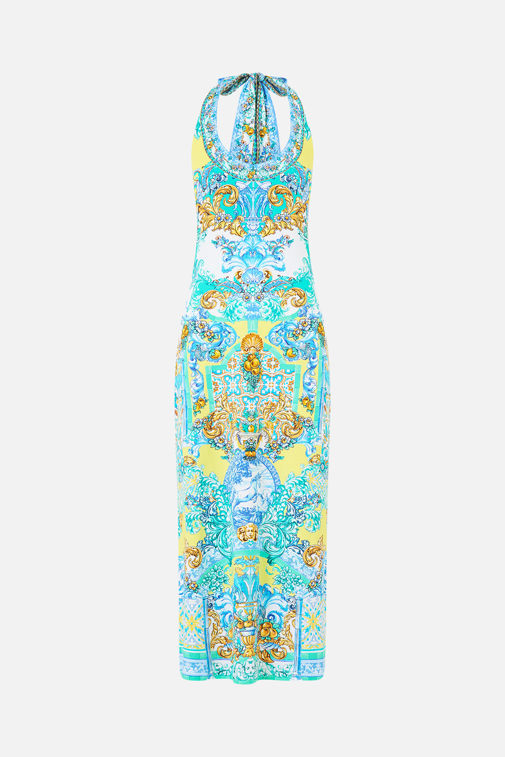 VESTIDO HALTER DE PUNTO LLAMAR A LAS BALDOSAS