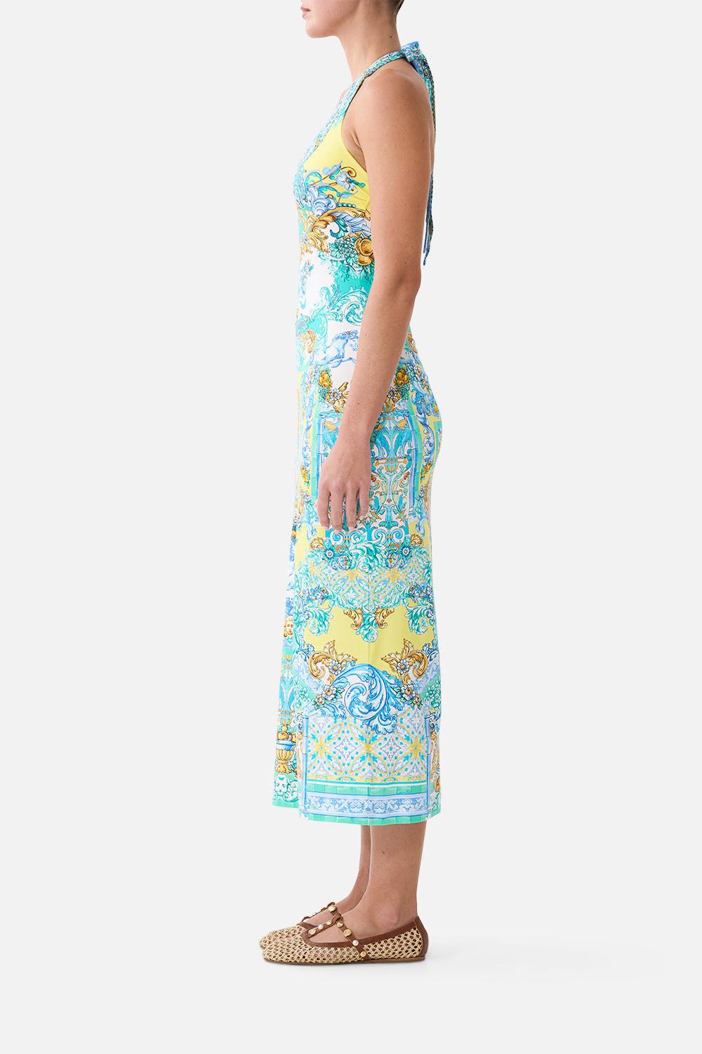 VESTIDO HALTER DE PUNTO LLAMAR A LAS BALDOSAS