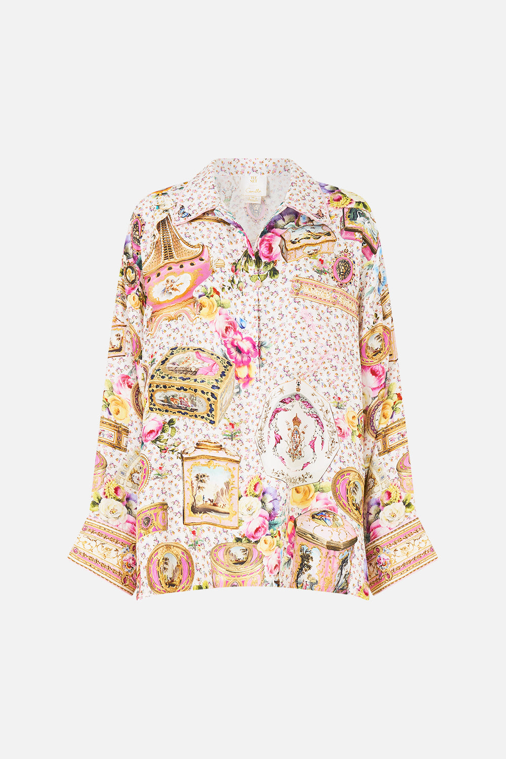 RELAXED COLLARED SHIRT WITH POCKET IN THE HEART OF ART