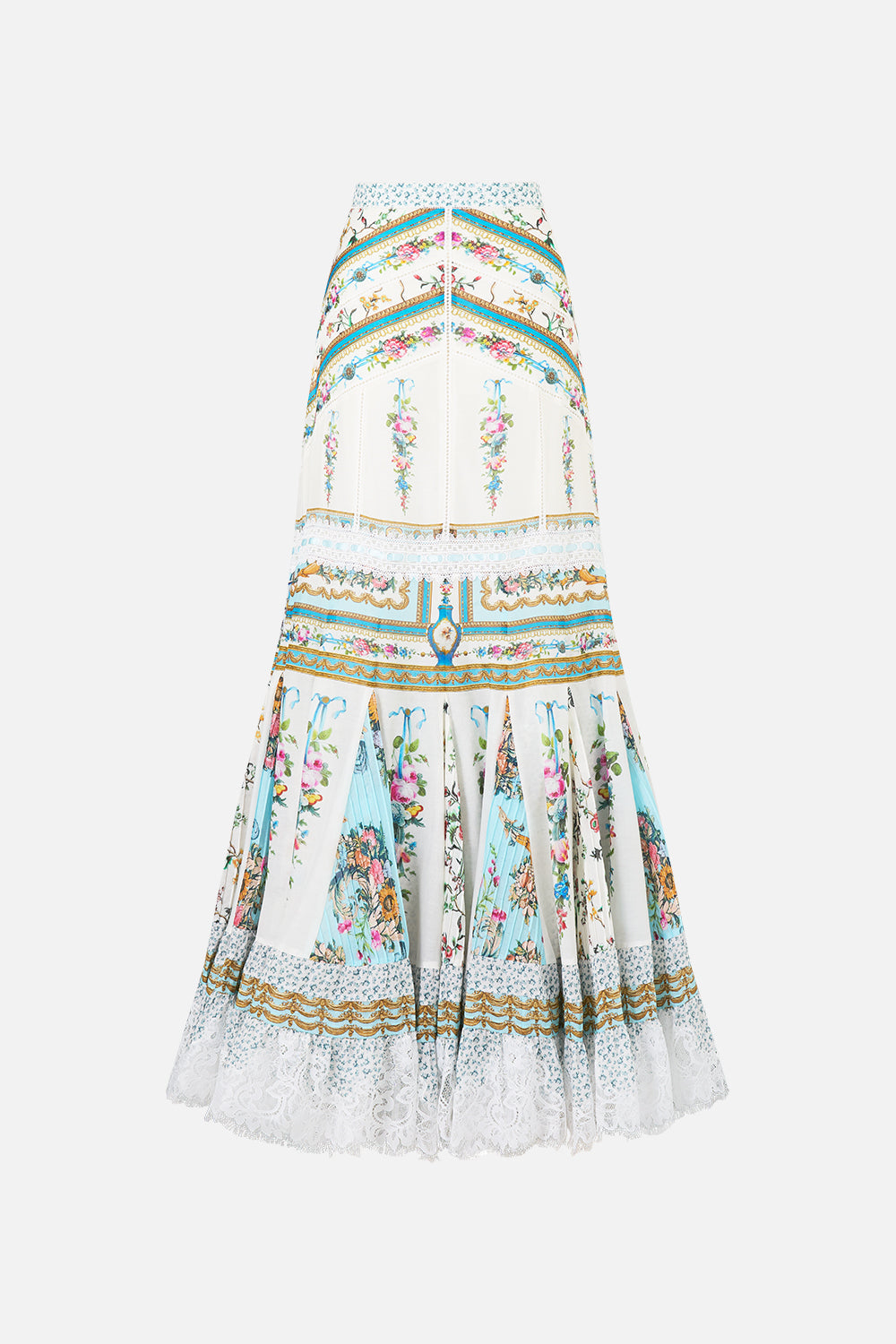 FLARED MAXI SKIRT WITH GODETS ART FOR THE ARTISANS
