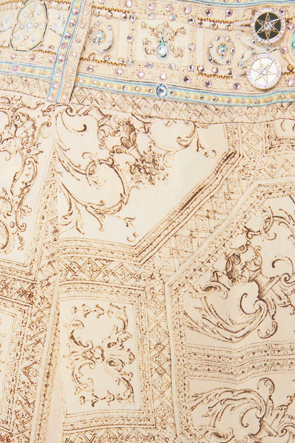 The CAMILLA Wide Leg Waisted Pant in our A Beloved Boudoir print.