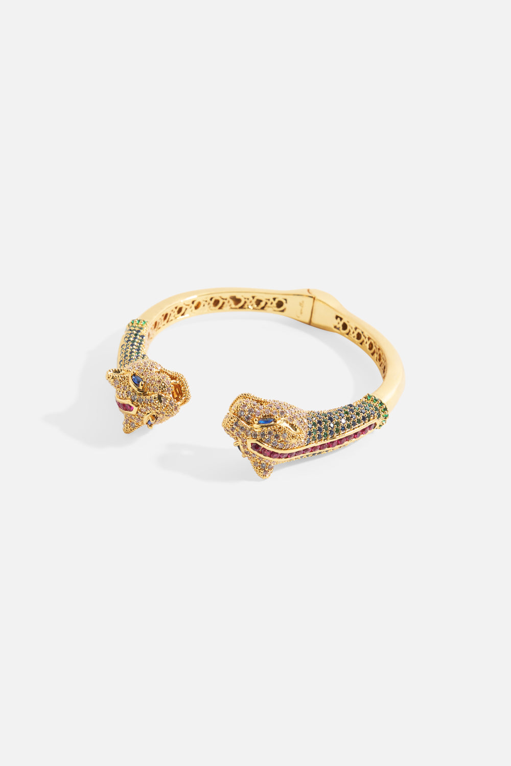 CRYSTAL FELINE BASTET BANGLE GOLD