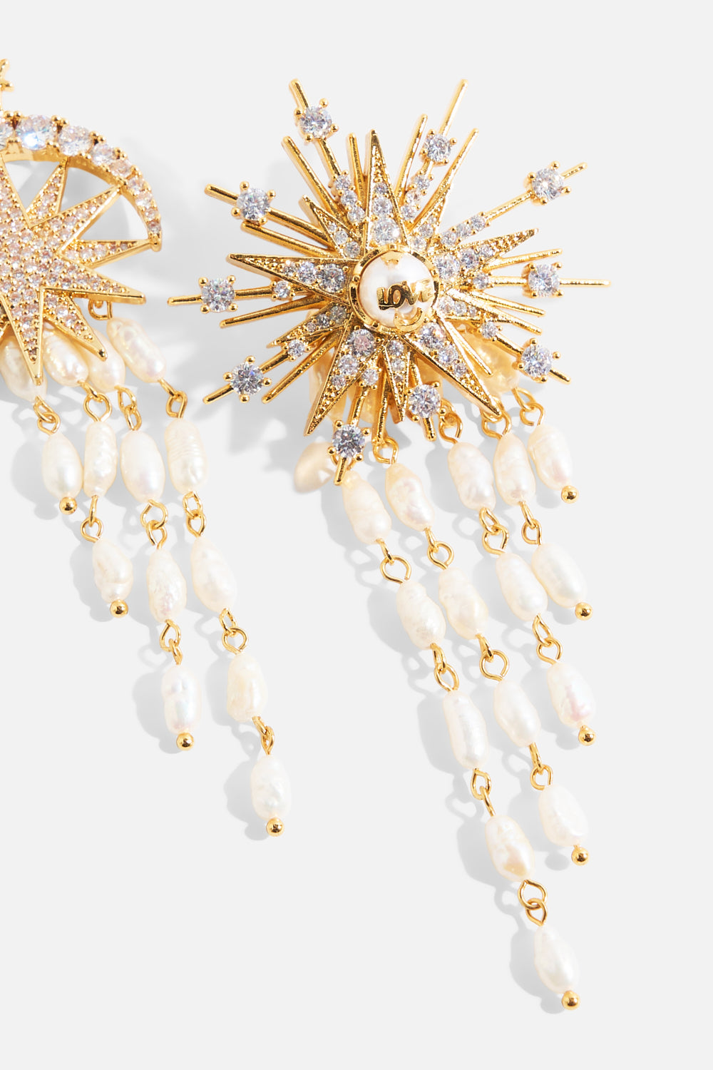 The CAMILLA EMPRESS OF LIGHT STAR CRYSTAL EARRINGS GOLD