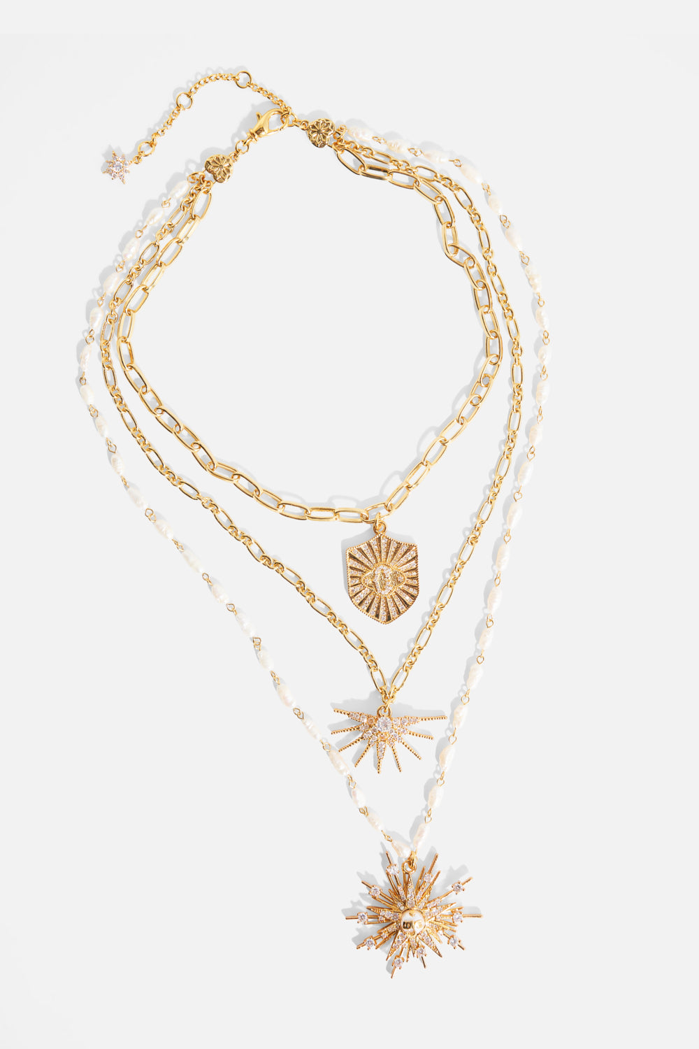 The CAMILLA Palais Aetheria Pendant Necklace in gold.
