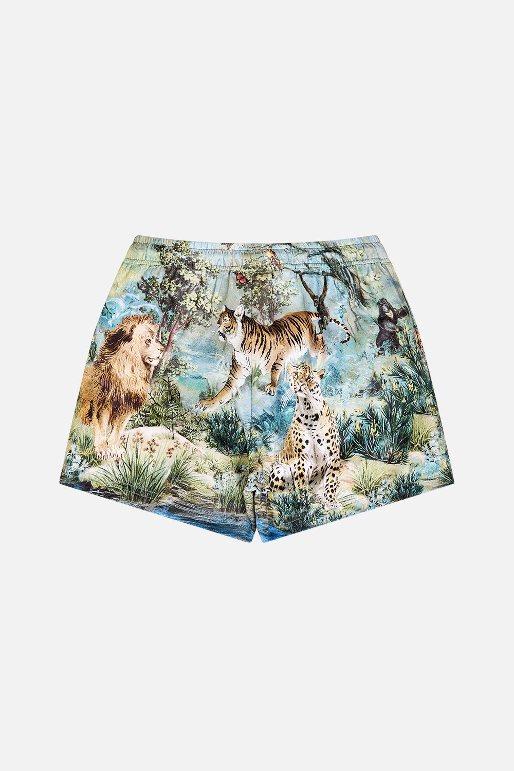 BERMUDA DE BAÑO HASTA LA RODILLA PARA NIÑOS CON CINTURA ELÁSTICA ANIMALES EN EL PALACIO