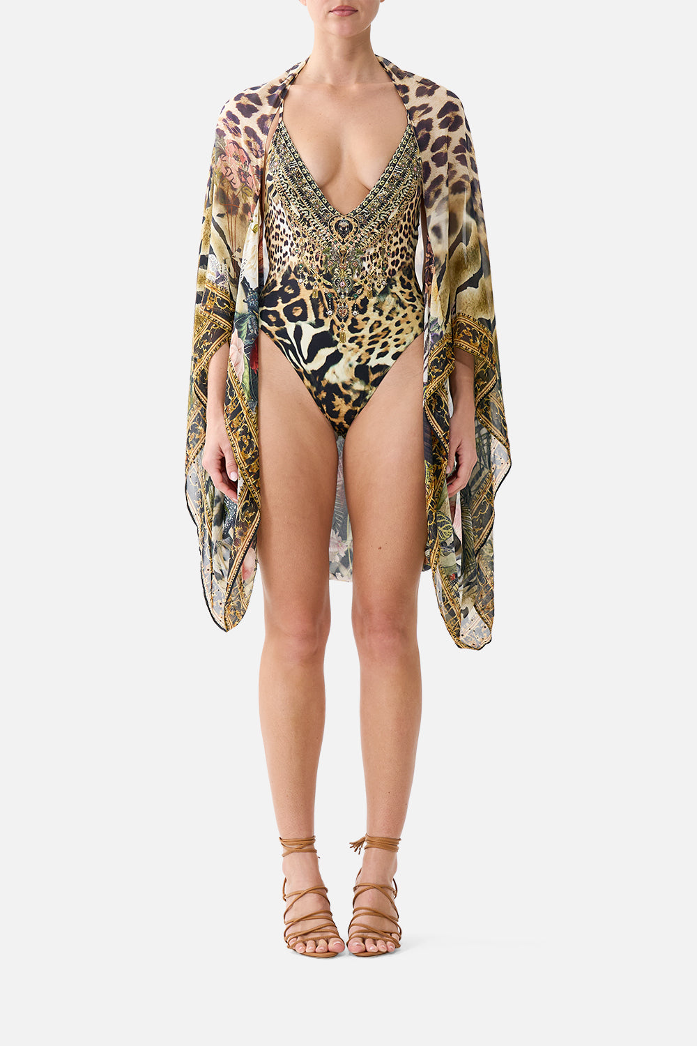 The CAMILLA SILK CHIFFON SHRUG LEOTIGRA LANDLEOTIGRA LAND
