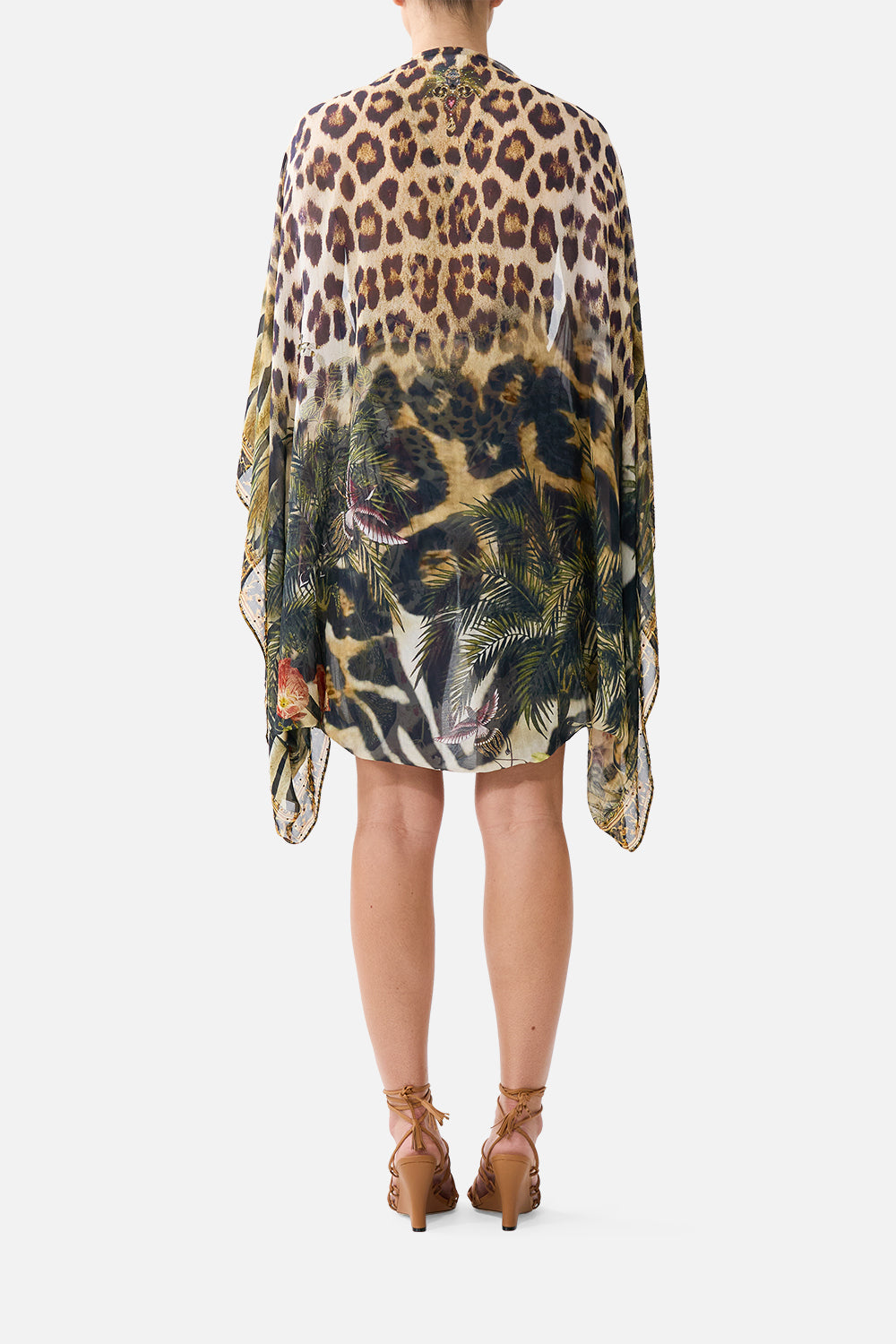 The Leotigra Land Silk Chiffon Shrug