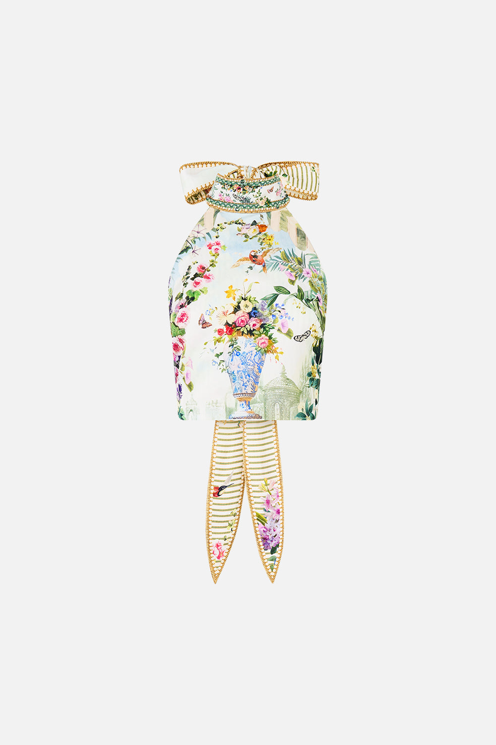 TOP DE ESCOTE HALTER REVERSIBLE CON CORDONES PARA LA EMPERATRIZ