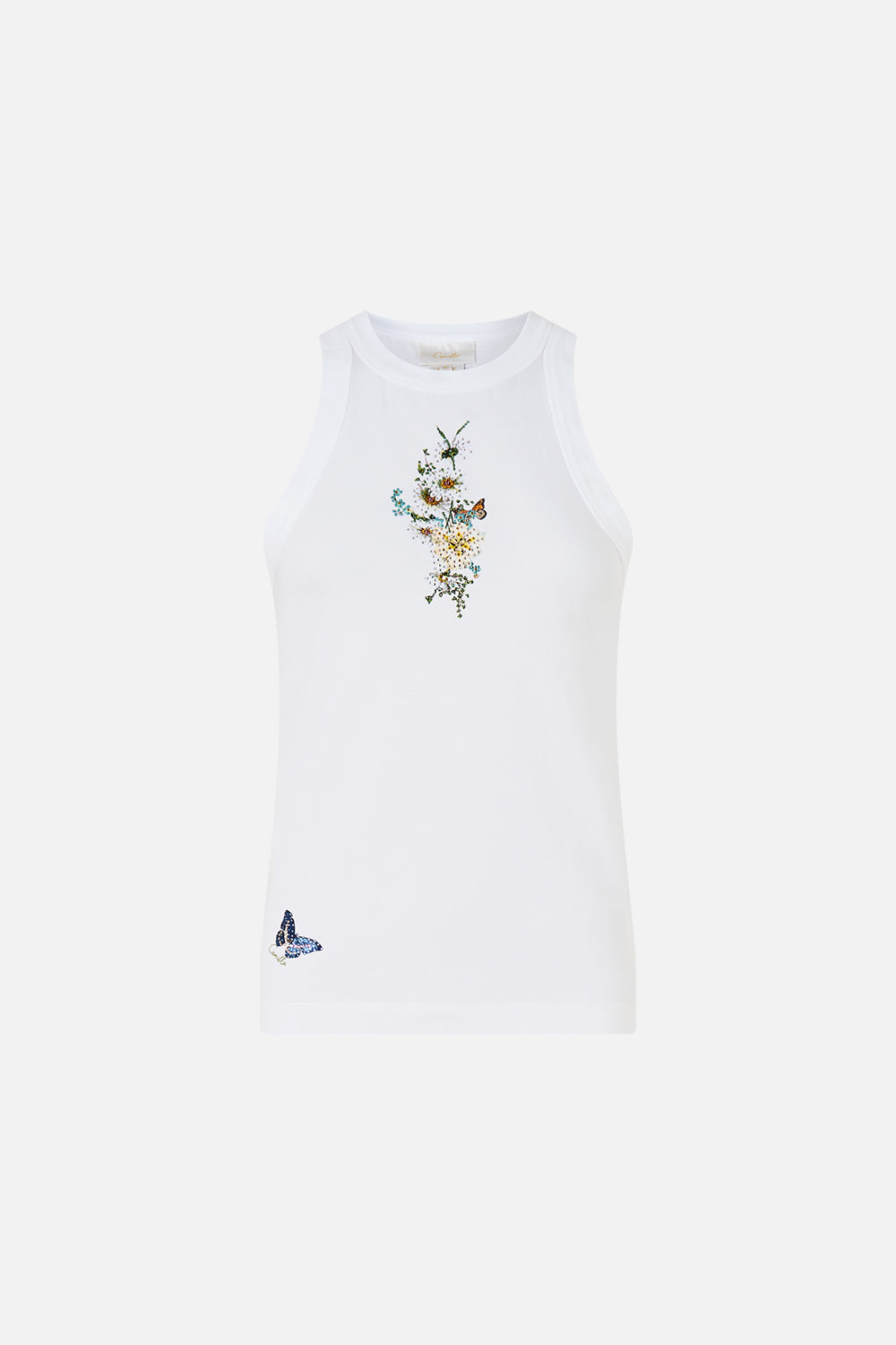 CAMISETA SIN MANGAS DE PUNTO CIELOS DE DIENTE DE LEÓN