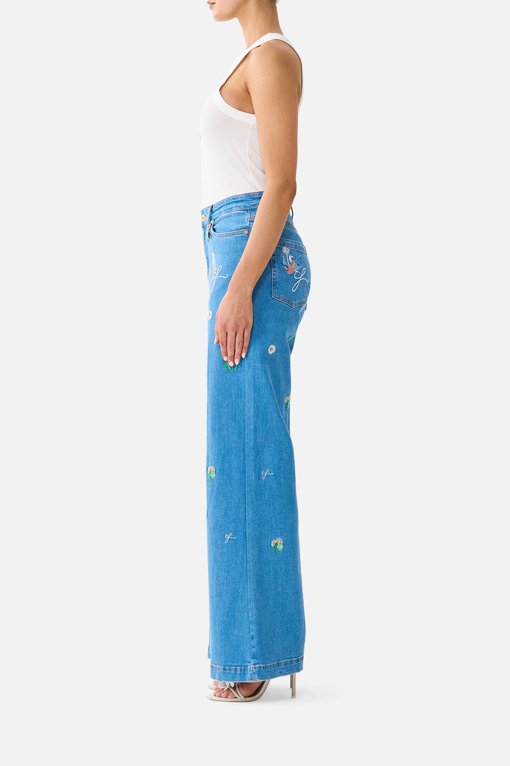 CAMISETA SIN MANGAS DE PUNTO CIELOS DE DIENTE DE LEÓN