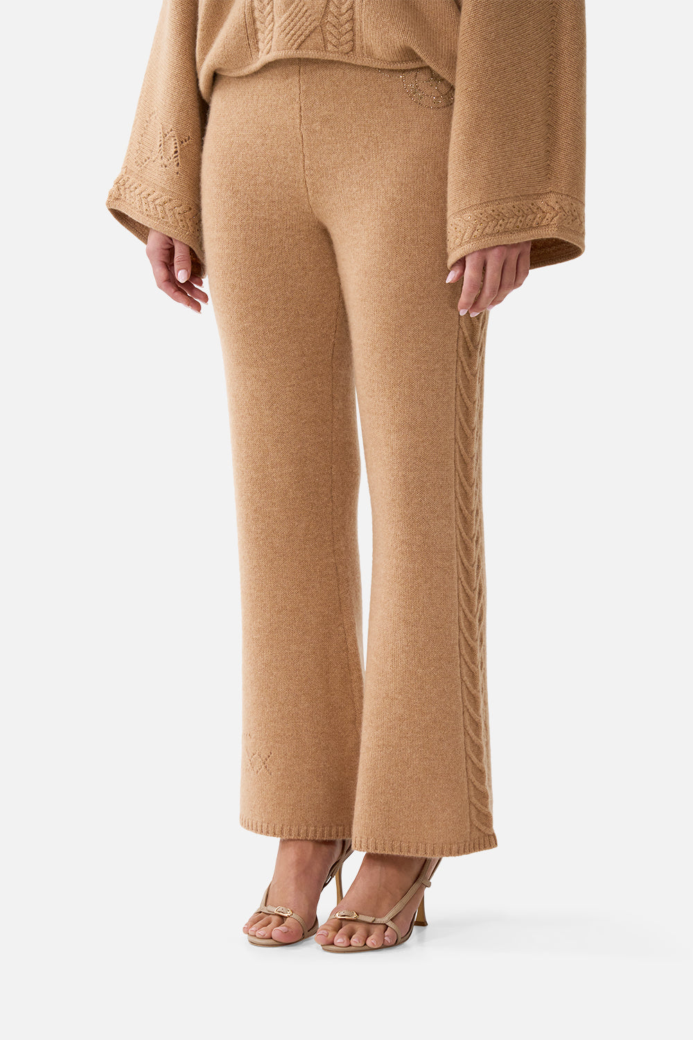 The Leopard Libertine Cropped Knit Pant | CAMILLA US